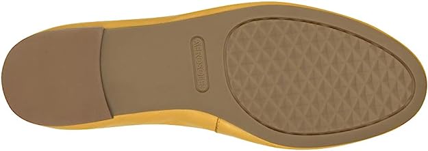 Yellow Aerosoles Ballet Flats 6W | Wide Width | Leather | Removable Footbed