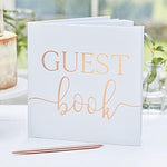 Personalized Botanical Wedding Guest Book - Gold Foil, Hardback
