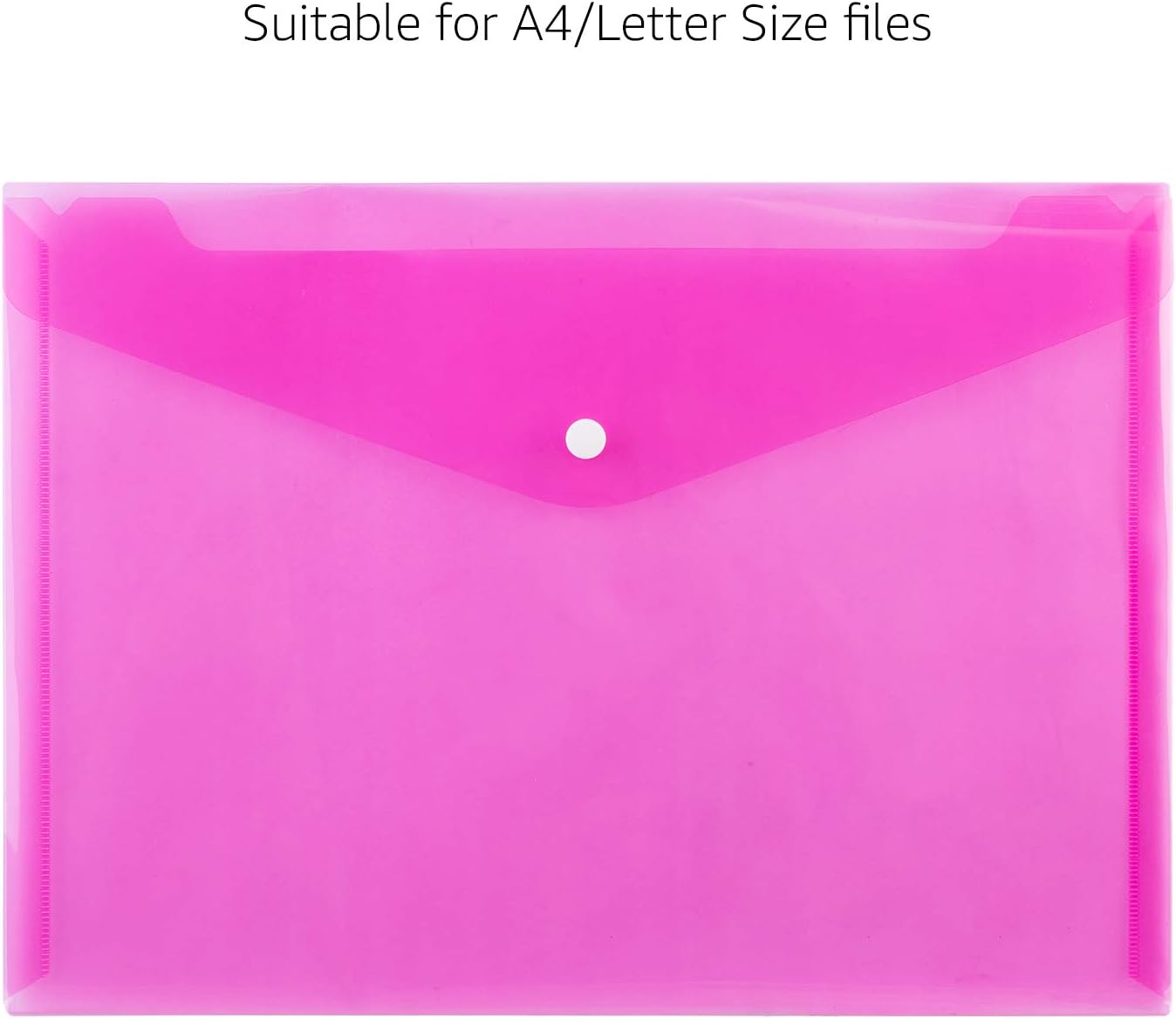 A4 Letter Plastic Envelopes with Snap Button (16-Pack)