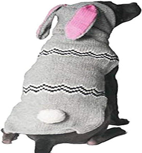 Large Grey Chilly Dog Bunny Hoodie
