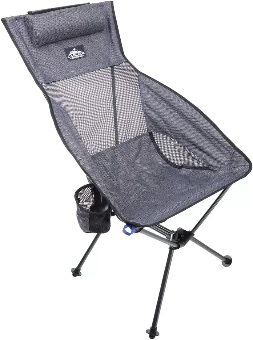 Cascade Mountain Tech Ultralight Highback Camp Chair - Lightweight, Portable, and Comfortable