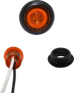 10x 3/4" Round Amber LED Clearance & Side Marker Lights for RVs, Trailers, Boats, Trucks