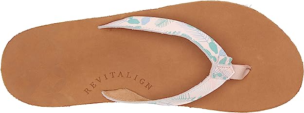 Revitalign Zuma Blush Print Women's Orthotic Flip-Flops with Arch Support 10