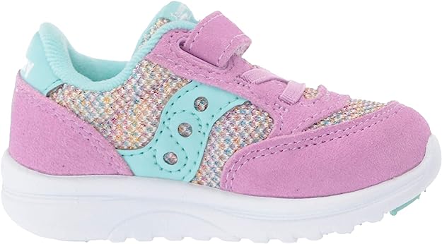 Saucony Unisex-Child Baby Jazz Lite Sneaker Sandal - Lilac/Rainbow, Size 5.5 W