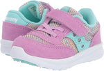 Saucony Unisex-Child Baby Jazz Lite Sneaker Sandal - Lilac/Rainbow, Size 5.5 W