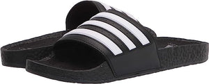 Adidas Adilette Comfort Slide Sandals - Black/White/Black - Women/Men US 4