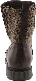 MUK LUKS Women's Dark Brown Karlie Boots 6 | Ankle-High | Water Resistant | Pull On
