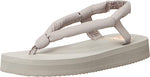 Coolway Women's Beach Sandal Flats - Gry, 7.5 - Rubber Sole, Soft Upper