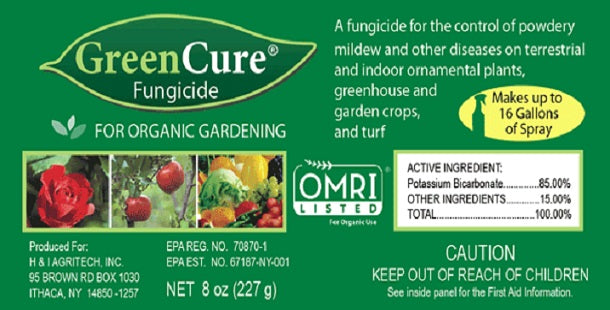 GreenCure 8 oz Fungicide - Safe & Effective for Mildew, Blights & Other Plant Diseases