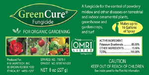 GreenCure 8 oz Fungicide - Safe & Effective for Mildew, Blights & Other Plant Diseases
