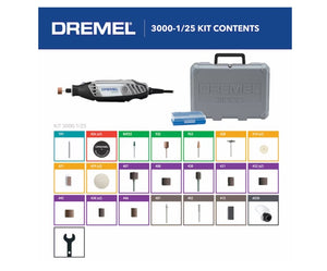 Dremel 3000 Variable Speed Rotary Tool Kit - 28 Accessories