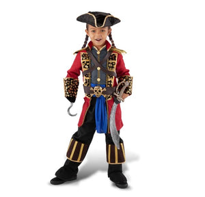 Teetot & Co., Inc. Pirate Captain Costume - Size 7-8 Years - Includes 5 Pieces