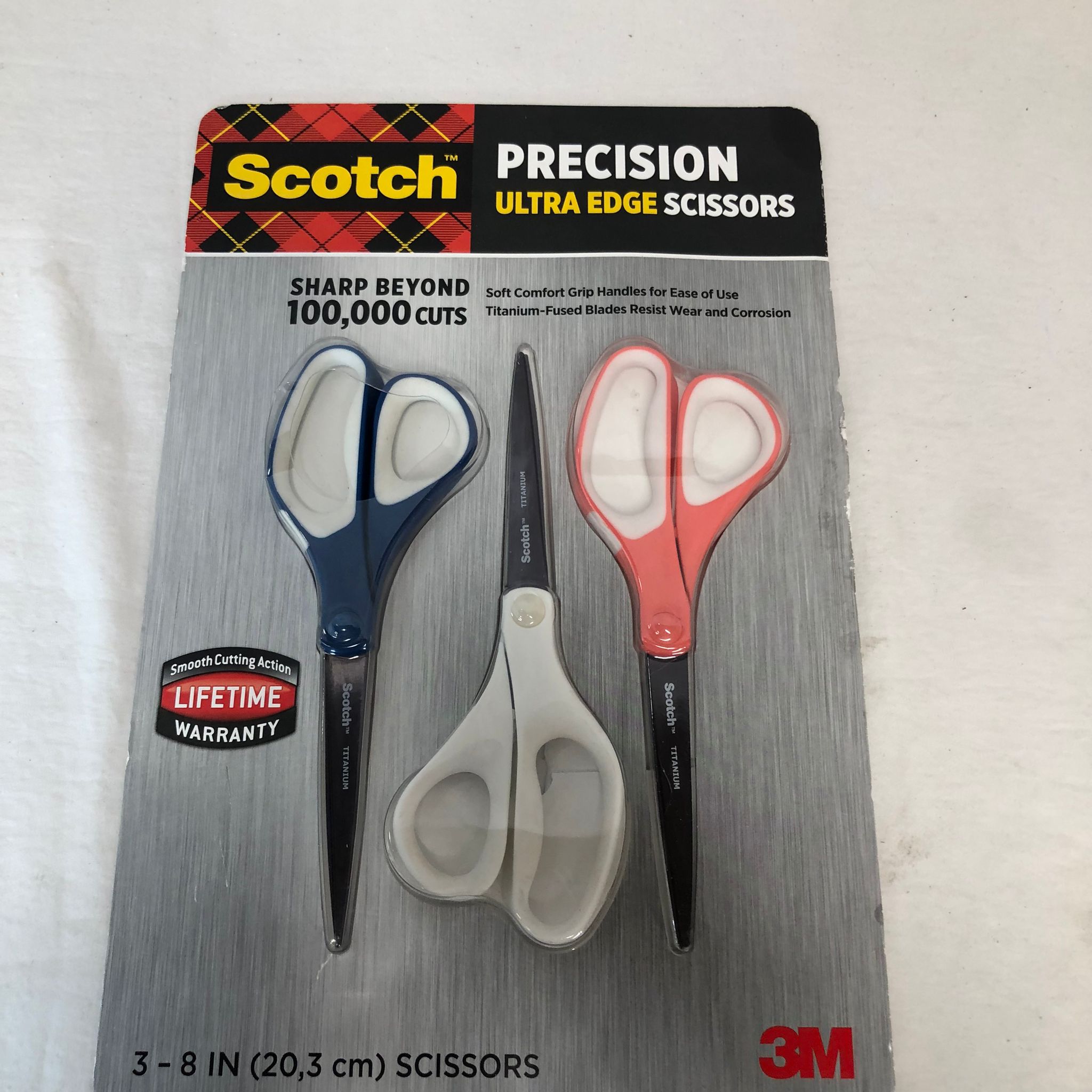 3M Scotch Precision Ultra Edge 8 Scissor, 3-count - Open Box – Wholesale  Bidder
