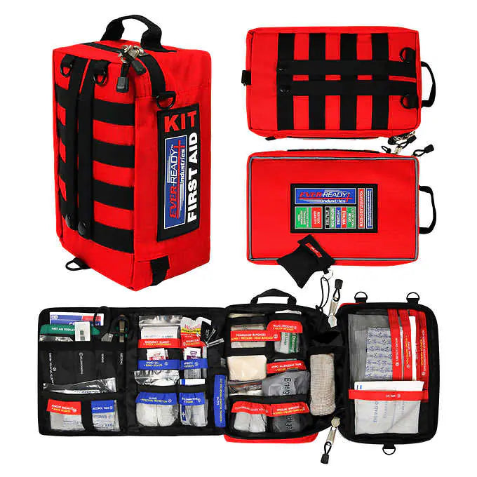 Ever-Ready 211-Piece First Aid Kit - Travel, Camping, Home & Workplace