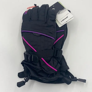 Head Junior Ski & Snowboard Gloves - Black/Pink, XL (14-16+)