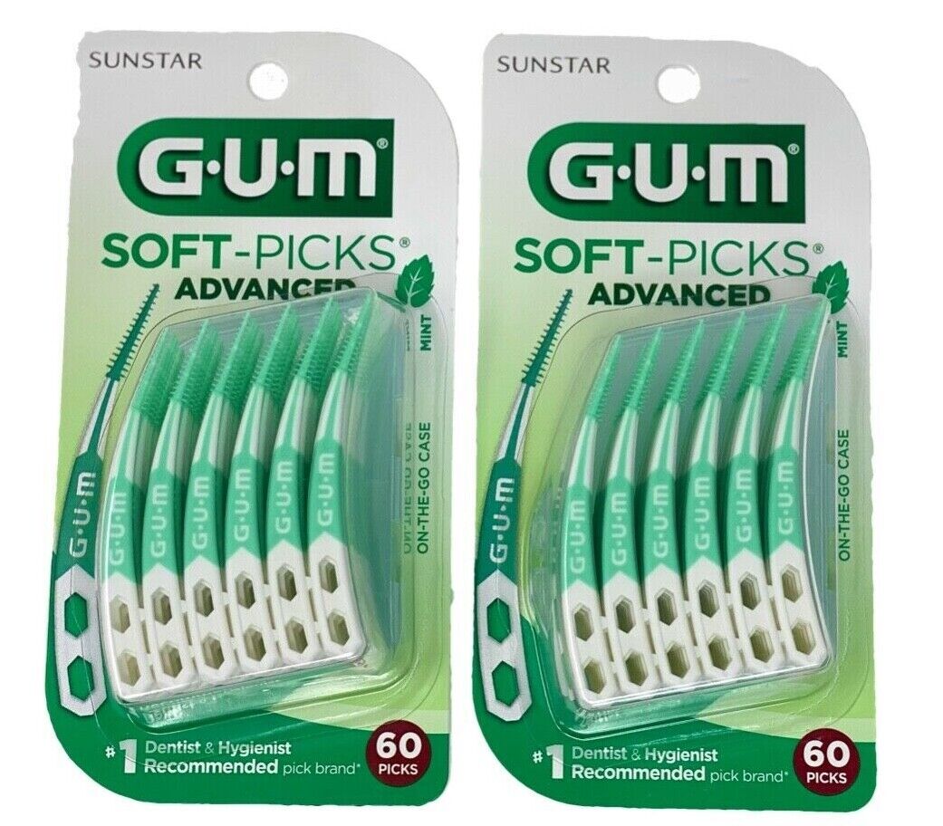 GUM Soft-Picks Advanced Mint, 120-count + 4 Cases
