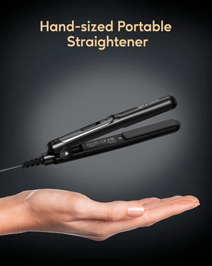 0.7 Inch Mini Ceramic Flat Iron for Travel and Salon-Quality Hairstyling