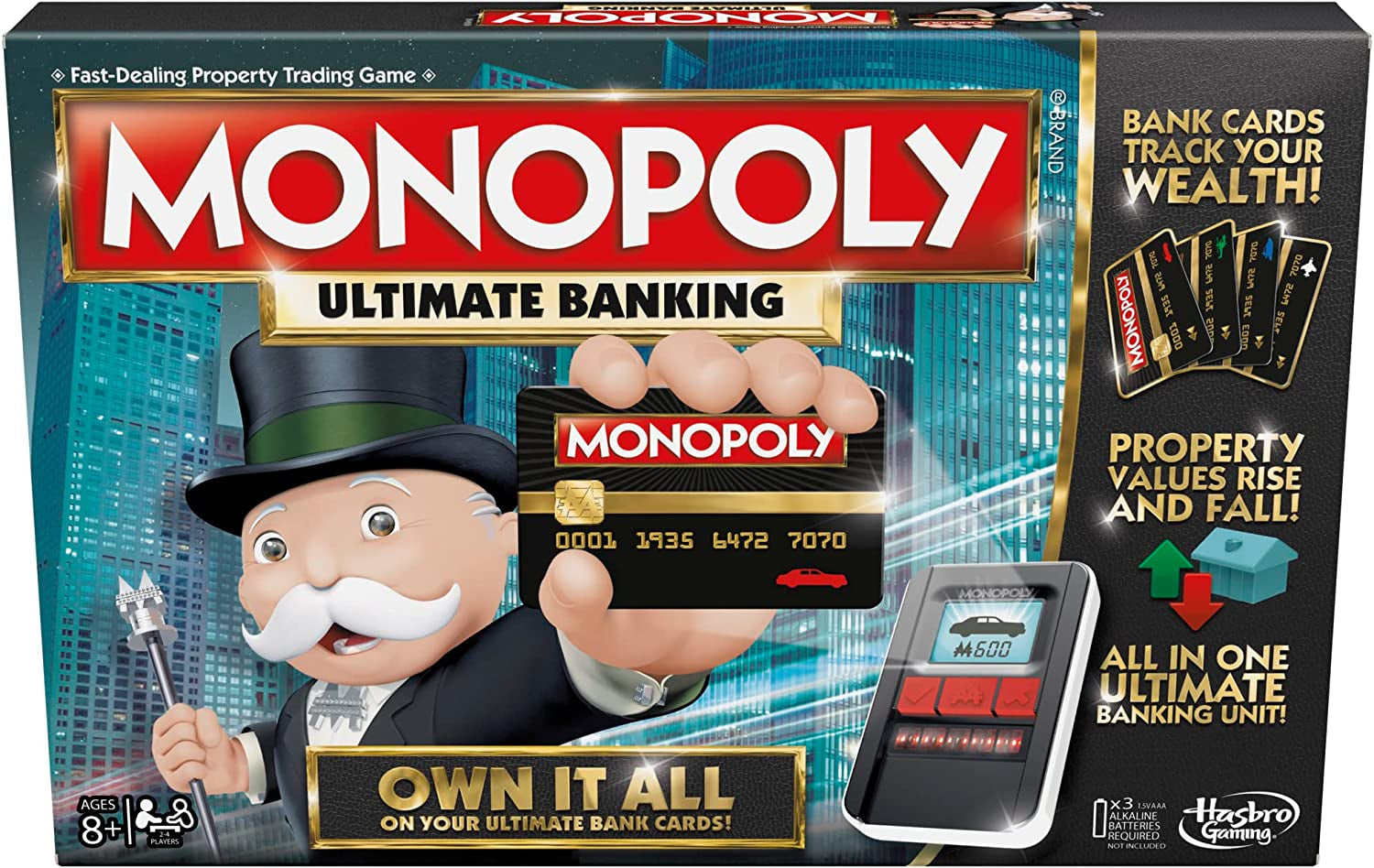 Monopoly Ultimate Banking Board Game - Electronic Banking - Ages 8+