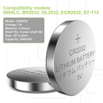 CR2032 20-Pack 3V Lithium Batteries - Long Lasting, Leak-Free, High Capacity