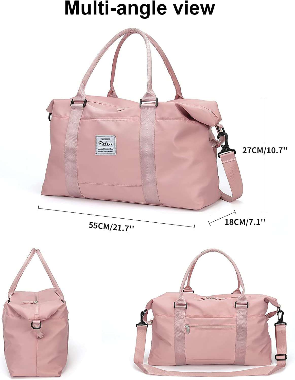 HYC00 Travel Duffel Bag - Large Capacity, Water-Resistant, Multi-Pocket