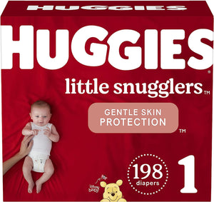 Huggies Little Snugglers Size 1 Newborn Diapers, 198 Count
