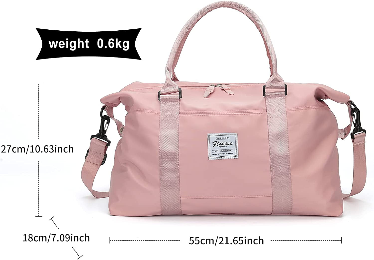 HYC00 Travel Duffel Bag - Large Capacity, Water-Resistant, Multi-Pocket