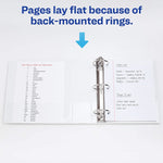White Economy 3-Ring Binder with 0.5" Round Rings - Holds 100 Sheets 