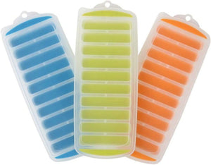 30-Count Silicone Narrow Ice Stick Cube Trays for Sports and Water Bottles