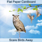 2 Pack Cardboard Owl Bird Scare Decoys - Safe, Effective, Eco-Friendly