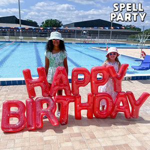 Large Floating Happy Birthday Pool Letters - Pool Party Decorations for Kids 