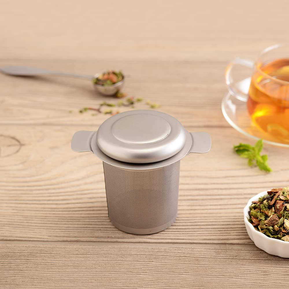 Stainless Steel Tea Infuser with Lid | Loose Leaf Tea Steeper