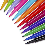 12 Assorted Colors Paper Mate Flair Felt Tip Pens - Bold, Smudge-Resistant Ink