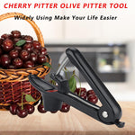 Quick and Easy Cherry Pitter Tool - Stainless Steel & Food-Grade Silicone