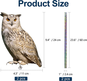 2 Pack Cardboard Owl Bird Scare Decoys - Safe, Effective, Eco-Friendly