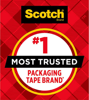 Scotch Heavy Duty Packaging Tape 1.88" x 22.2 yd, Clear, 6 Rolls with Dispenser