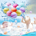 Guaranpe 12Pcs Reusable Water Bomb Balloons with Mesh Bag, Latex-Free Silicone Water Ball, Refillable Water Balls for Kids Adults Outdoor Activities Water Games Toy Summer Fun Party Supplies