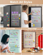 Magnetic Acrylic Dry Erase Calendar for Fridge - 2 Pack, 16x12 Inches 