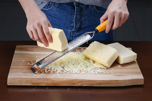 Stainless Steel Cheese Grater & Zester - Multi-Purpose Kitchen Tool for Parmesan, Fruits, Vegetables, Garlic, Chocolate