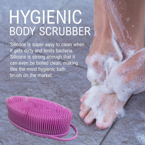 Silicone Body Scrubber - Easy to Clean, Lathers Well, Long Lasting, Hygienic