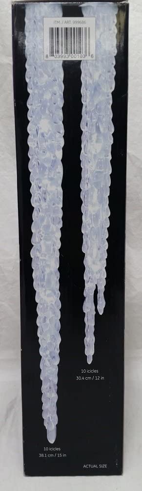 GE 19 LED Twinkling Ice Crystal Icicle Set: 9ft, Indoor/Outdoor Use
