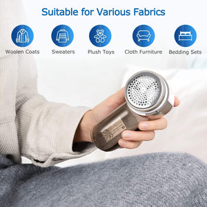 Fabric Shaver - 2-Speed, Replaceable Blades, Removes Lint, Fuzz, Bobbles
