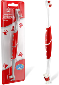 Dual-Head Pet Toothbrush with Soft Bristles for Dogs and Cats - Easy Teeth Cleaning & Dental Care