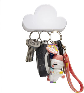 White Cloud Magnetic Key Holder - Cute, Adhesive, Easy to Install