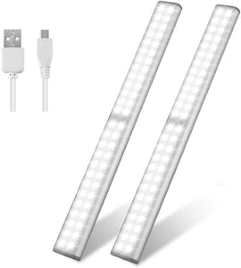 2 Rechargeable Motion Sensor Closet Light with 52 LEDs - Bright White Light