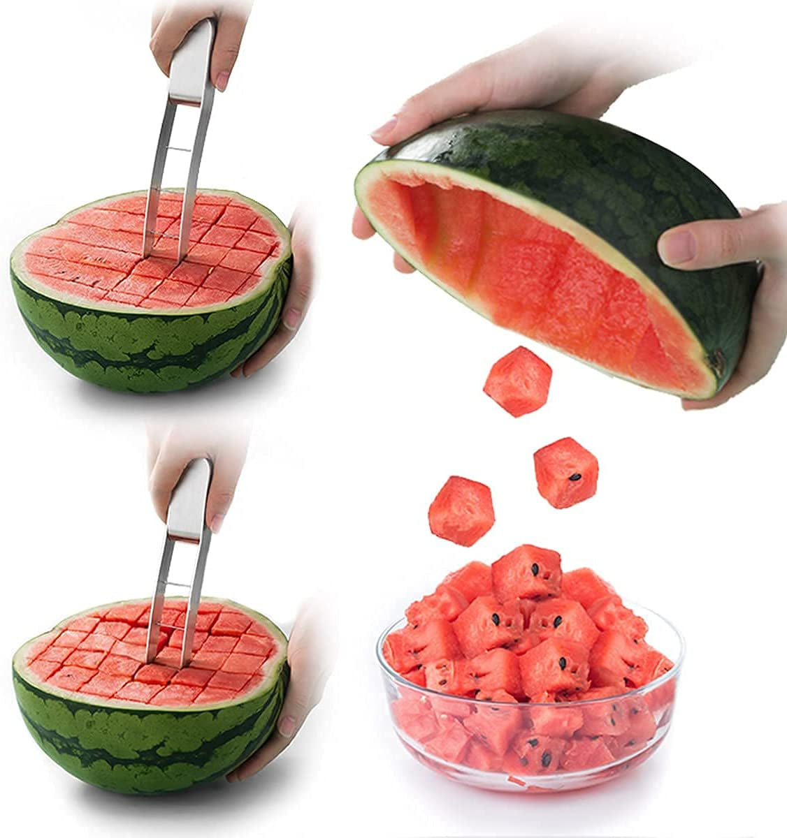 Watermelon Cube Cutter - Stainless Steel, Easy to Use, BPA Free