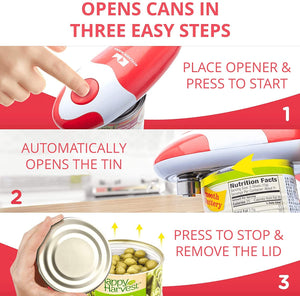 Kitchen Mama Auto Electric Can Opener: Opens Cans Effortlessly in 3 Easy Steps