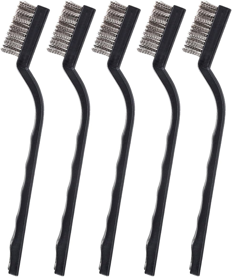 10 Piece Wire Brush Set: Stainless Steel and Brass for Cleaning Welding Slag and Rust