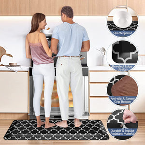 4" Thick Anti-Fatigue Kitchen Mat - Ergonomic Comfort Standing Foam, Waterproof
