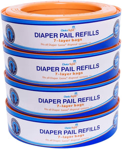 7-Layer Strong Diaper Genie Compatible Refills, 4-Pack, 1080 Count