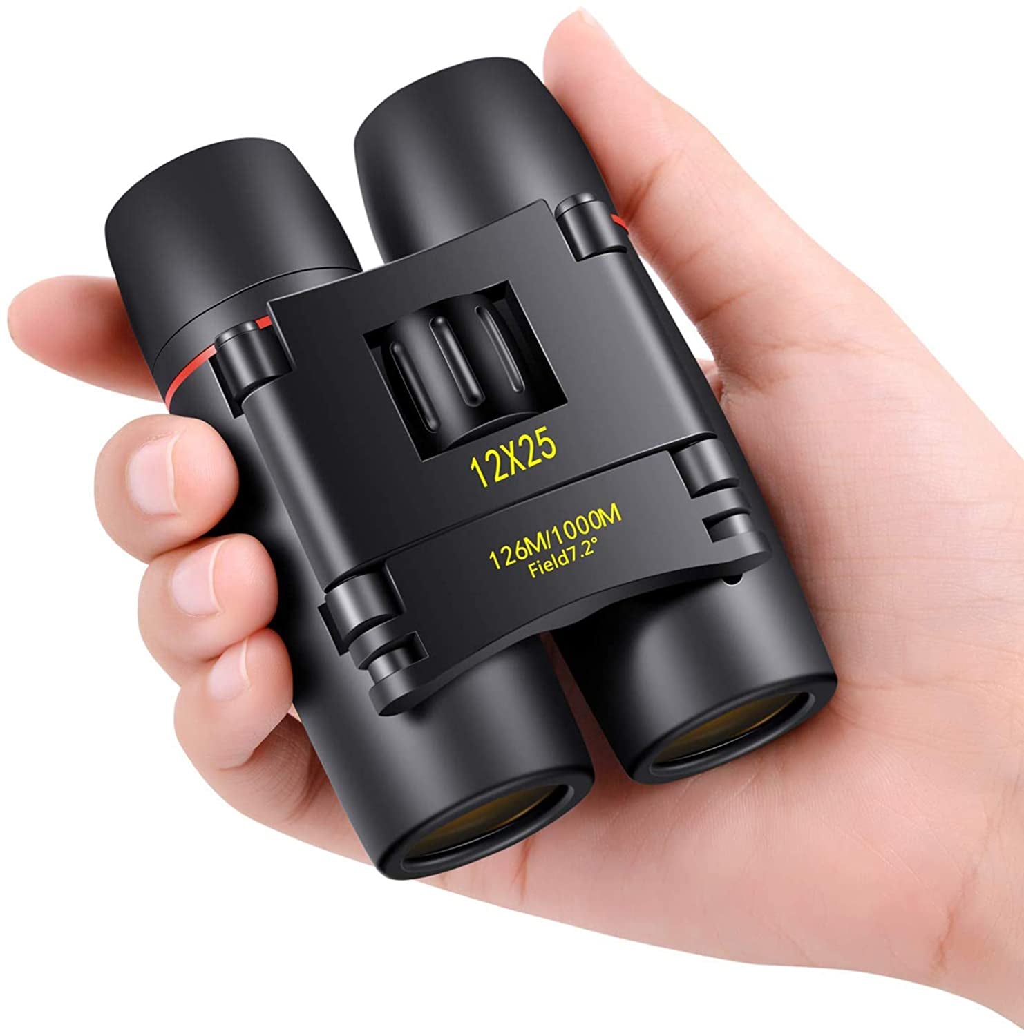 Compact 12x25 Binoculars with Clear Vision - Perfect for All